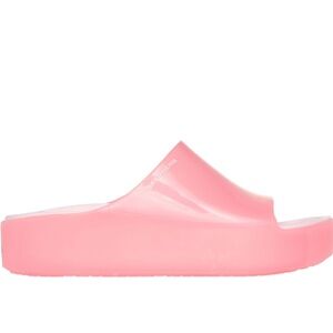 NWOB SKECHERS Foamies: Namaste: Inner Peace Slide Sandal Pink Translucent